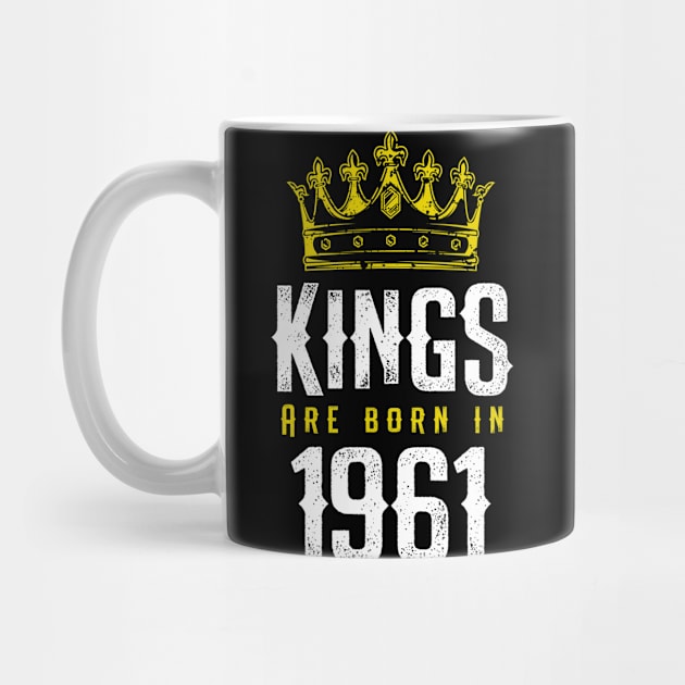 kings are born 1961 birthday quote crown king birthday party gift by thepersianshop